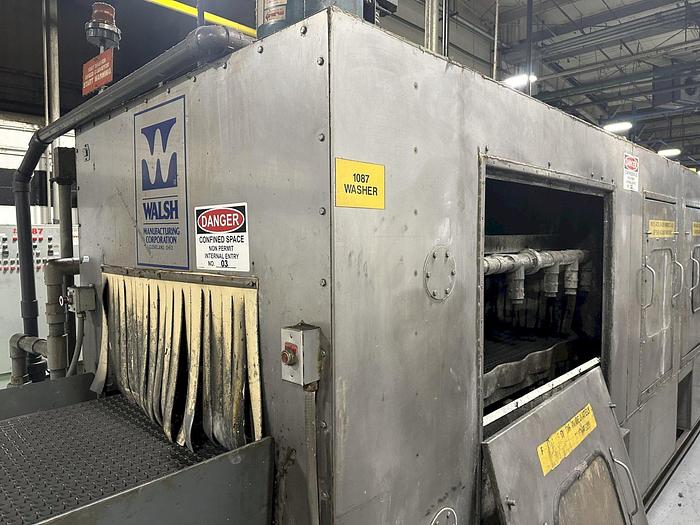 Used 3 STAGE X 36" X 18" WALSH MODEL #AOE286 STEEL MESH-BELT PASS-THROUGH STAINLESS WASHER