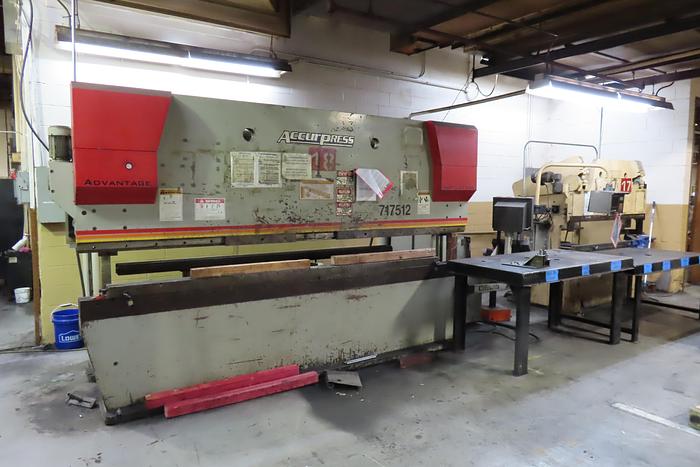 Used 175 Ton Accurpress Advantage Press Brake, Model: 717512