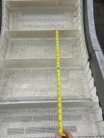 Used INCLINE CLEATED BELT CONVEYOR, STAINLESS STEEL, 24’’ WIDE X 120’’ LONG