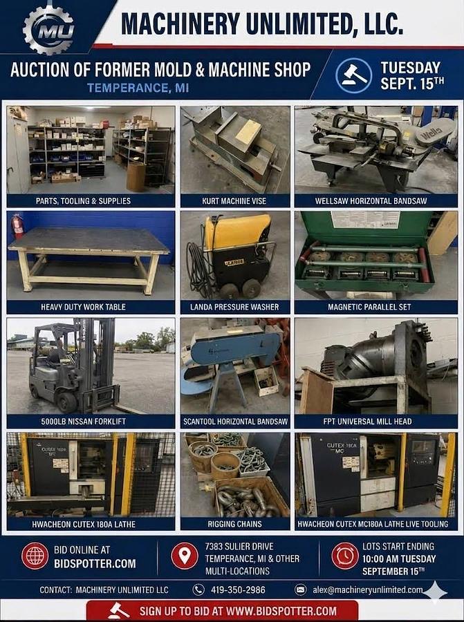 Used Auction Title: Auction of the Assets of Phoenix Mold & Engineering & Other CNC Machines