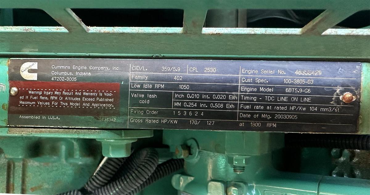 Used Cummins Power Generation Automatic Transfer Switch (ATS), Model: OTPCC-5631919