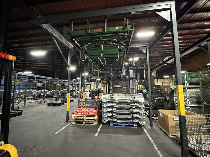 Used Blastec 8-wheel descaling machine Pass Thru Type Shot Blaster