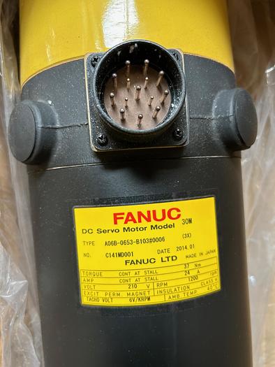 Fanuc DC Servo Motor Model 30M, Type A06B-0653-B103#0006 with 3X Resolver HP DC Brake