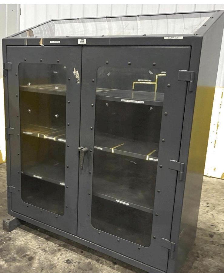 Used STRONGHOLD MODEL #55-LD-243-BL-SL-SRPG HEAVY DUTY CABINET W/ SEE-THROUGH DOORS