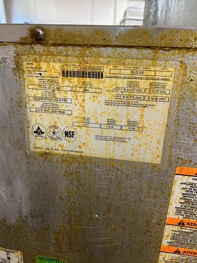 Used Anets SLG100 70-100 lb. Gas Fryer - 150,000 BTU - Liquid Propane (13 Units Available)