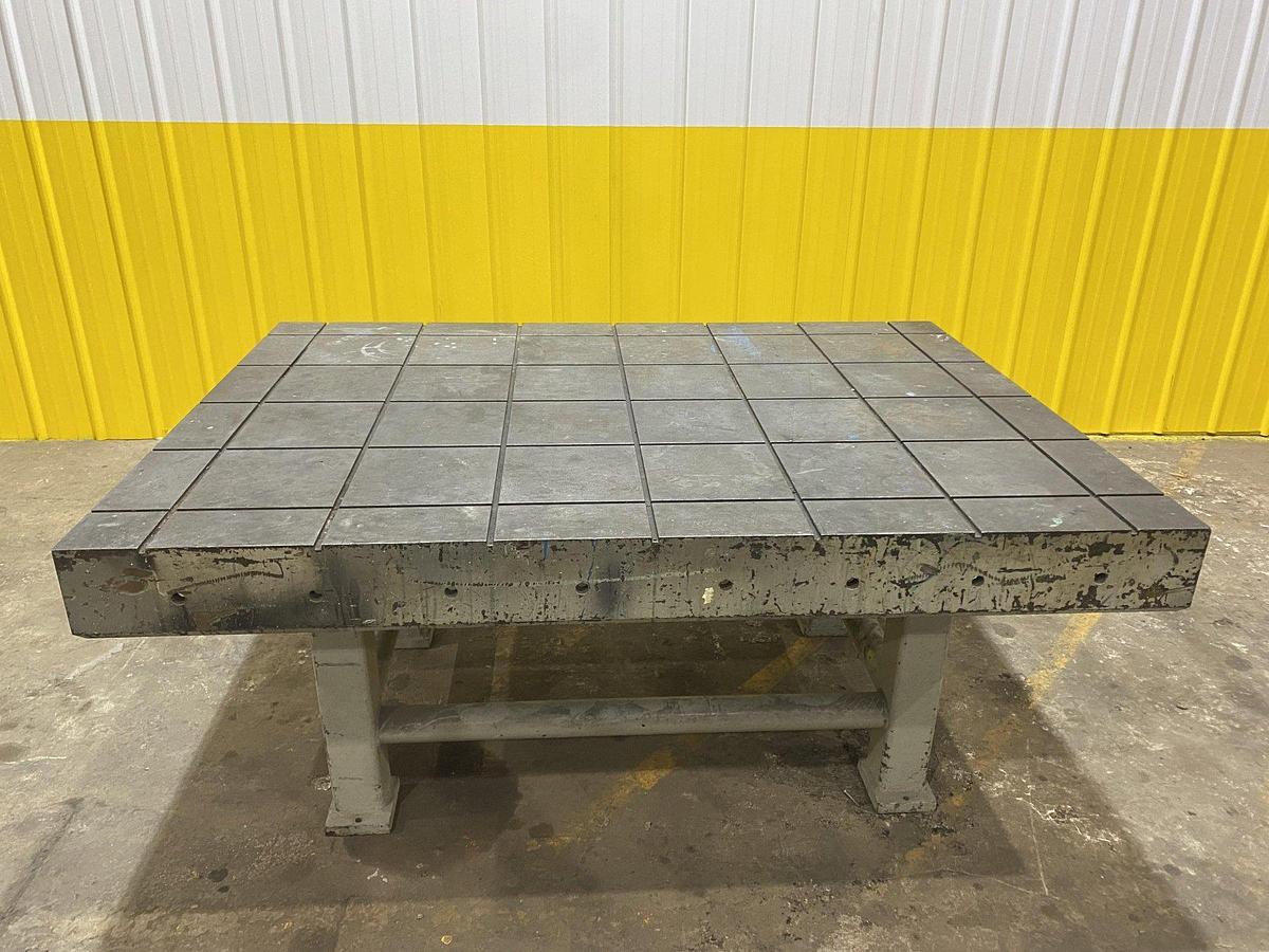 Used 50" X 70" X 31" PORTAGE PRECISION STEEL LAYOUT WELDING TABLE