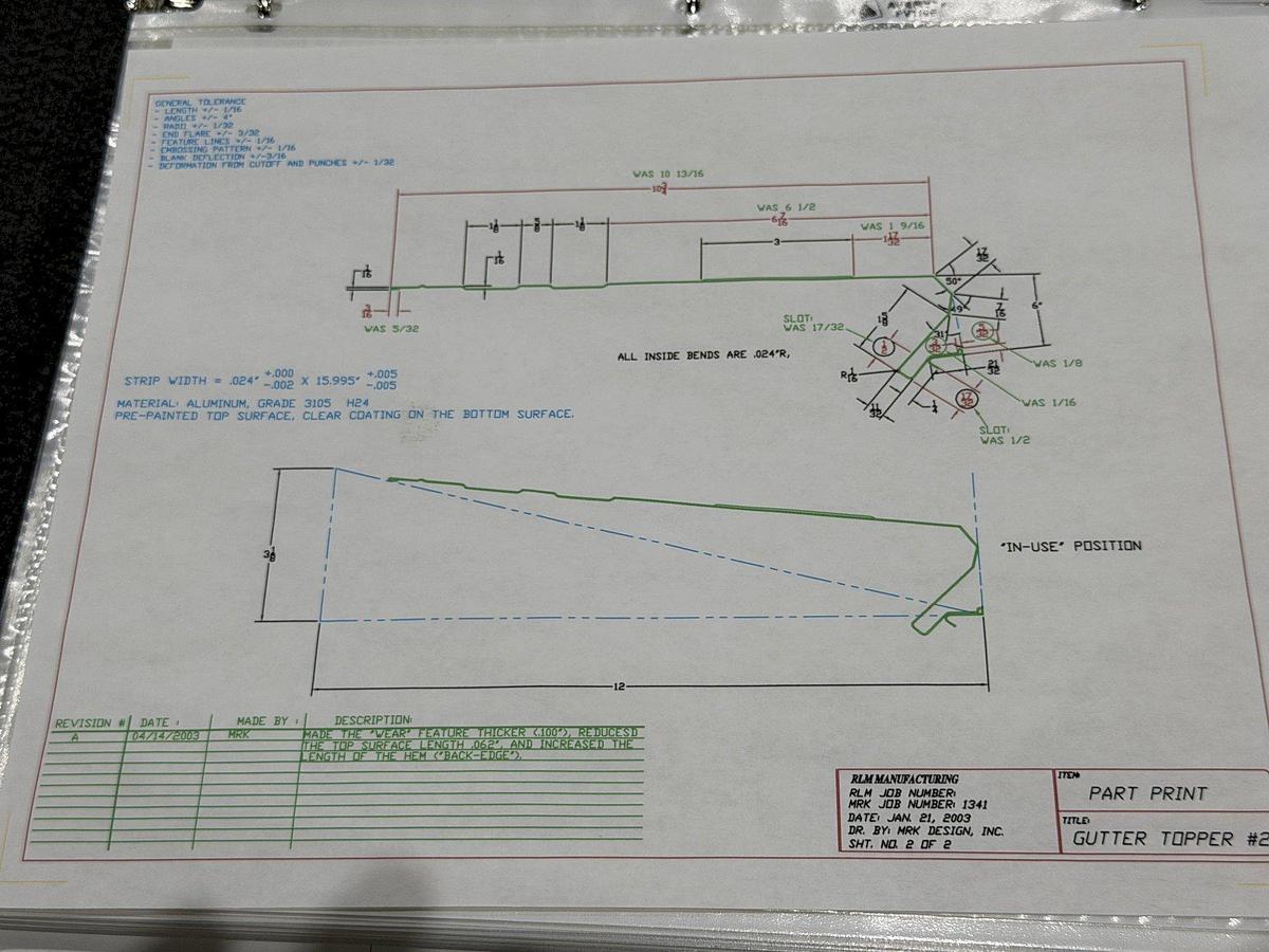 Used 30 STAND X 1.5" RLM (NEW 2003) ROLLFORMER LINE TOOLED FOR GUTTER , 20" ROLL SPACE: