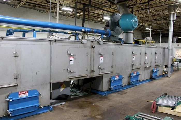 Used 4-Stage Continental Equipment Corp Gas Heat Stainless Steel Conveyor Washer w/ 18" X 15" H Opening