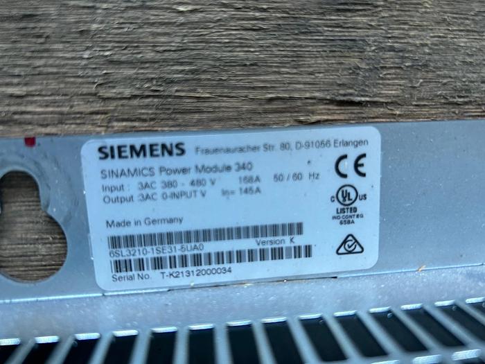 Used 2018 Siemens 6SL3210-1SE31-51UA0 - Version K