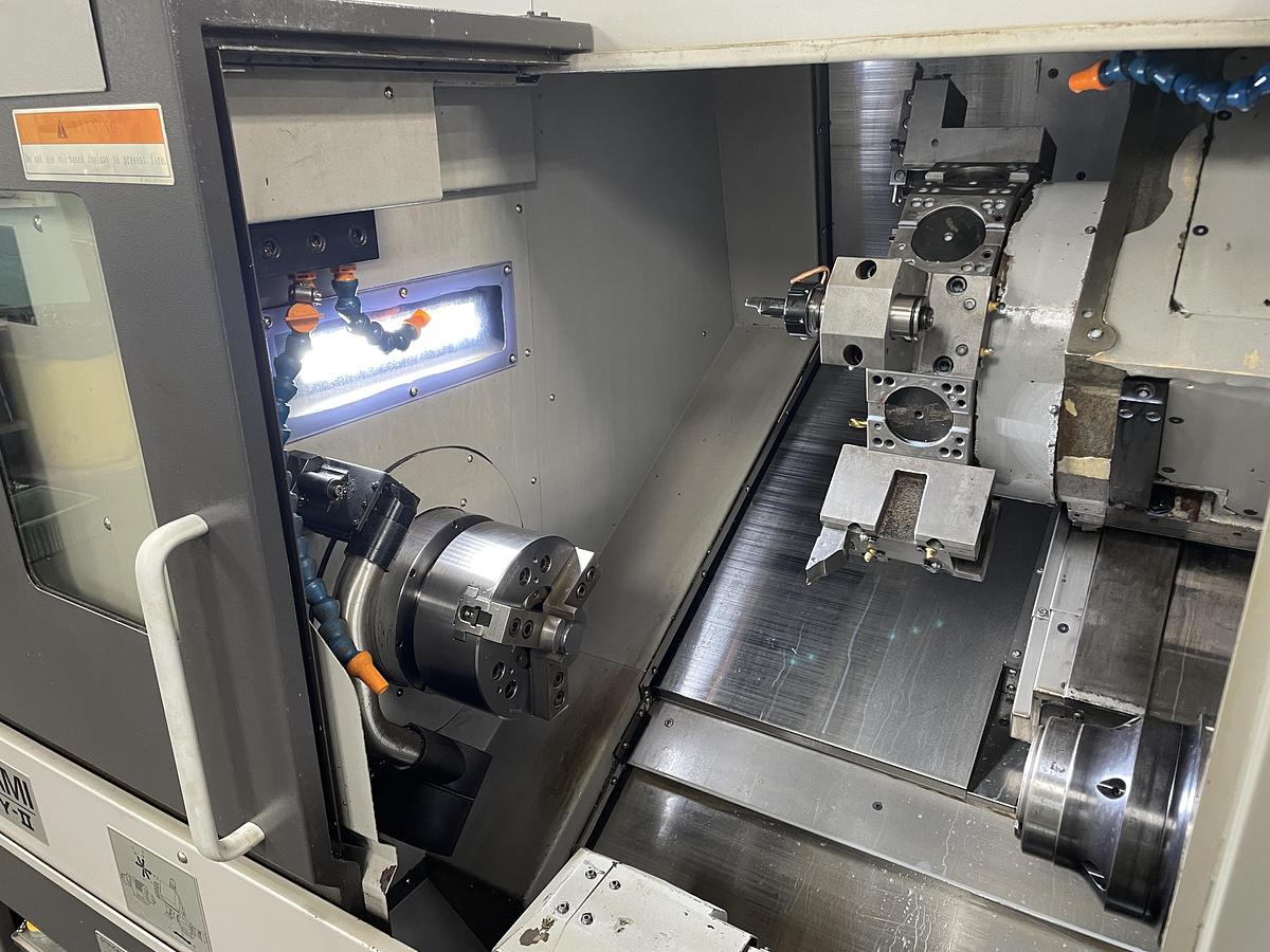 Used 2018 Tsugami Model: M08SY-II 5-Axis CNC Lathe Edge Technologies Rebel V-65 Bar Feeder