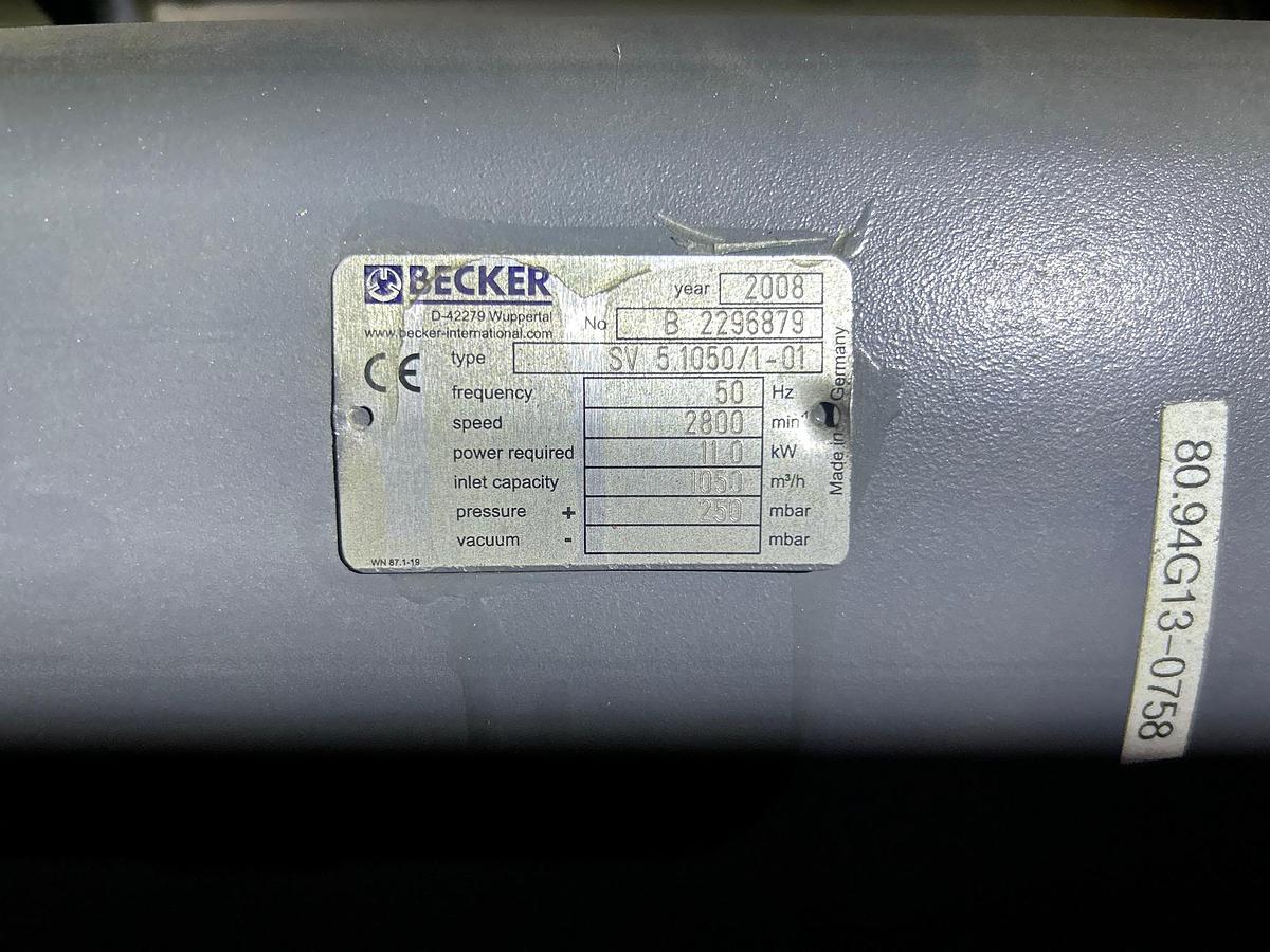 Becker SV 5.1050/1-01 Single-Stage Regenerative Blower