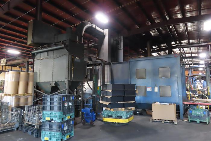 Used Blastec 8-wheel descaling machine  Pass Thru Type Shot Blaster  