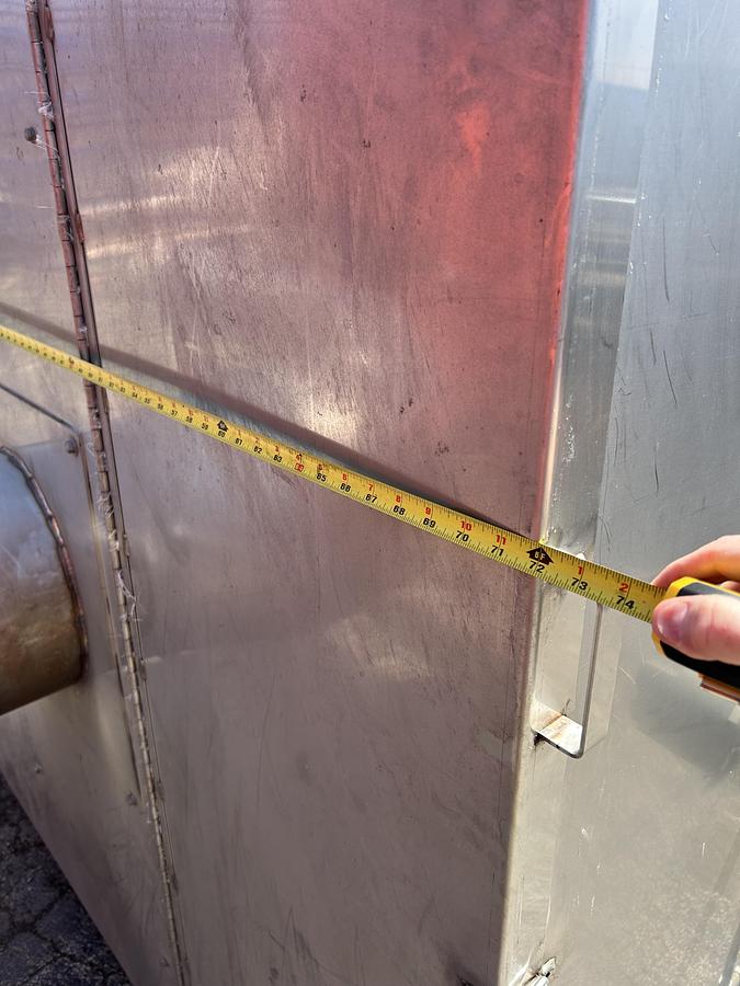 Used 1850 Gallon Stainless Steel Square Storage Tank