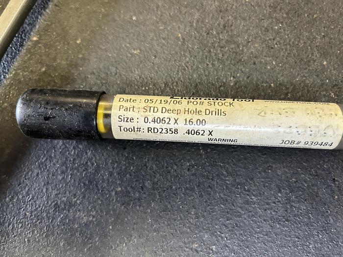 Used Large Lot of Various New Gun Drills Eldorado Tool Drill Masters, 120+ Gun Drills