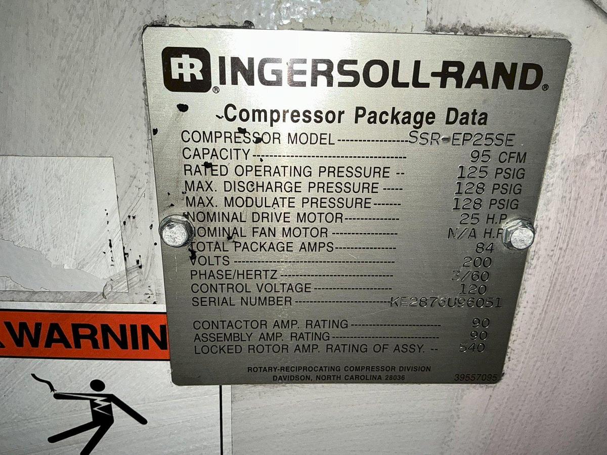 Used 25 HP Ingersoll Rand, Model: SSR-EP25SE Rotary Screw Air Compressor