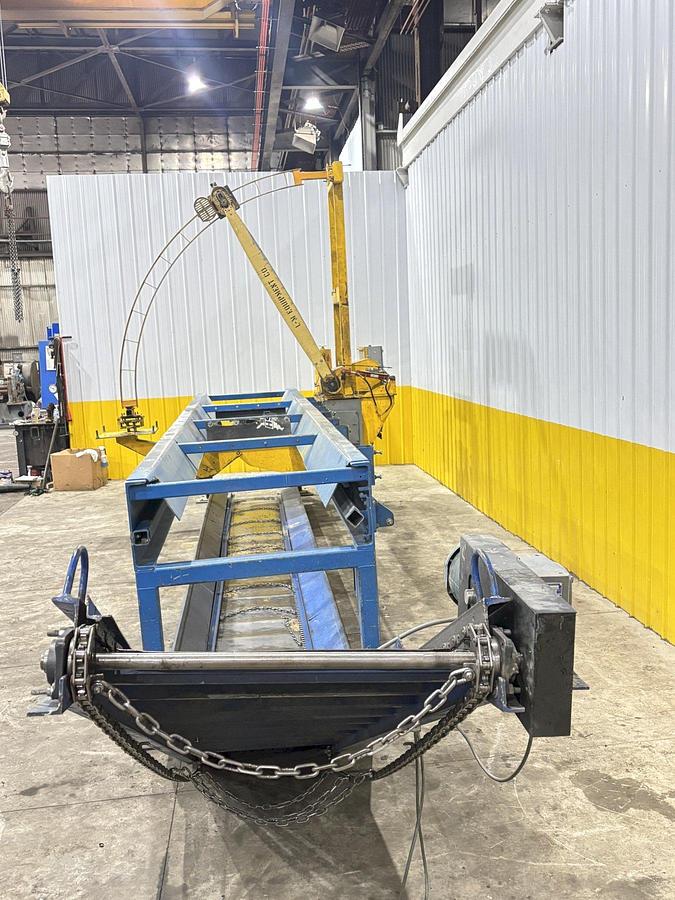 Used 15 HP L&M EQUIPMENT MODEL #HMPC-7-24 CROSS CUT BUNDLE TRAVELING ARCH WOOD BUNDLE SAW WITH CONVEYOR