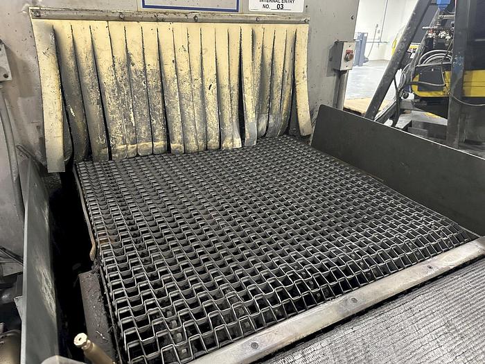 Used 3 STAGE X 36" X 18" WALSH MODEL #AOE286 STEEL MESH-BELT PASS-THROUGH STAINLESS WASHER