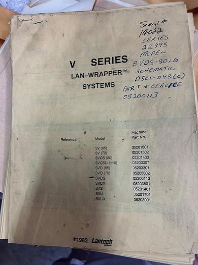 Used Lantech Shrink Wrapper, Model: SVDS-80LG