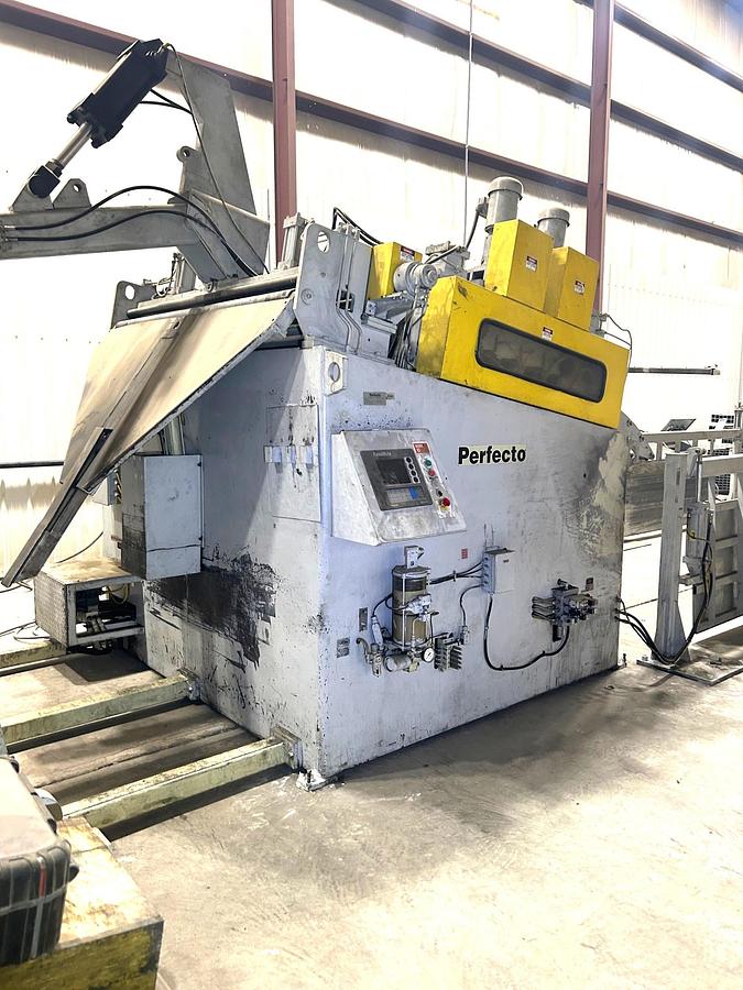 Used 30000 lb. Perfecto #RS30-7272 / 55-72-7, coil feed line, 72" W x .218" stock, 72" OD, 19"-24" ID