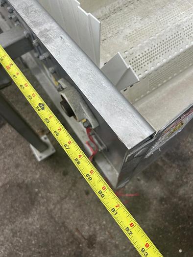 Used INCLINE CLEATED BELT CONVEYOR, STAINLESS STEEL, 24’’ WIDE X 120’’ LONG
