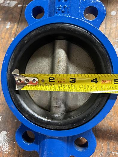 Used Bi-Torq PN115SR, 4" Butterfly Valve W/ Pneumatic Actuator & VRC Bray VE900G-T1