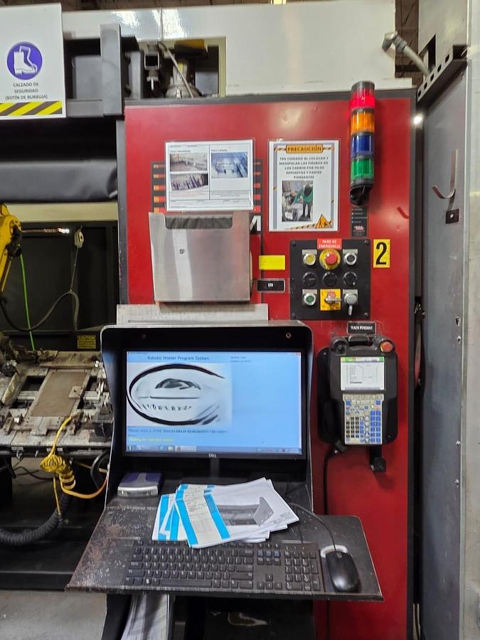 Used Fanuc Welding Cell with Trunnion Table