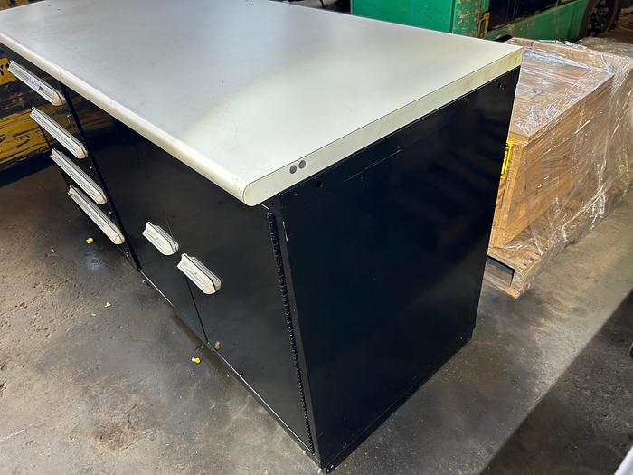 Used Vidmar 4-Drawer Cabinet & Storage, Sentry 100 Static Gard W/Laminate Bench Top