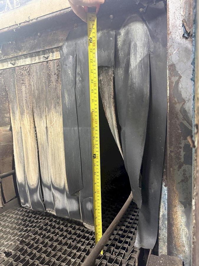 Used 24" x 24" RANSOHOFF 3-STAGE STEEL MESH CONVEYOR PASS THROUGH PARTS WASHER