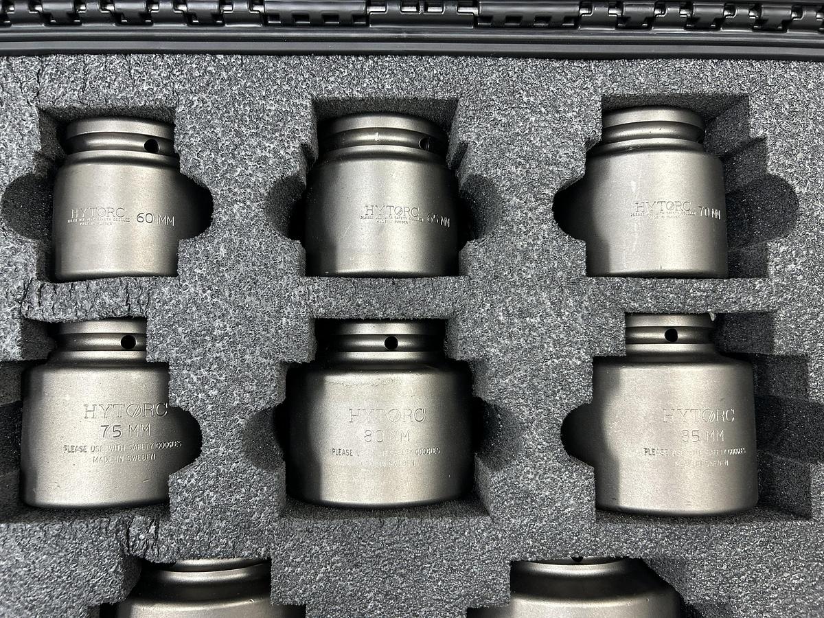 Used Hytorc 1-1/2" Drive Metric Socket Set - Size 60mm to 105mm