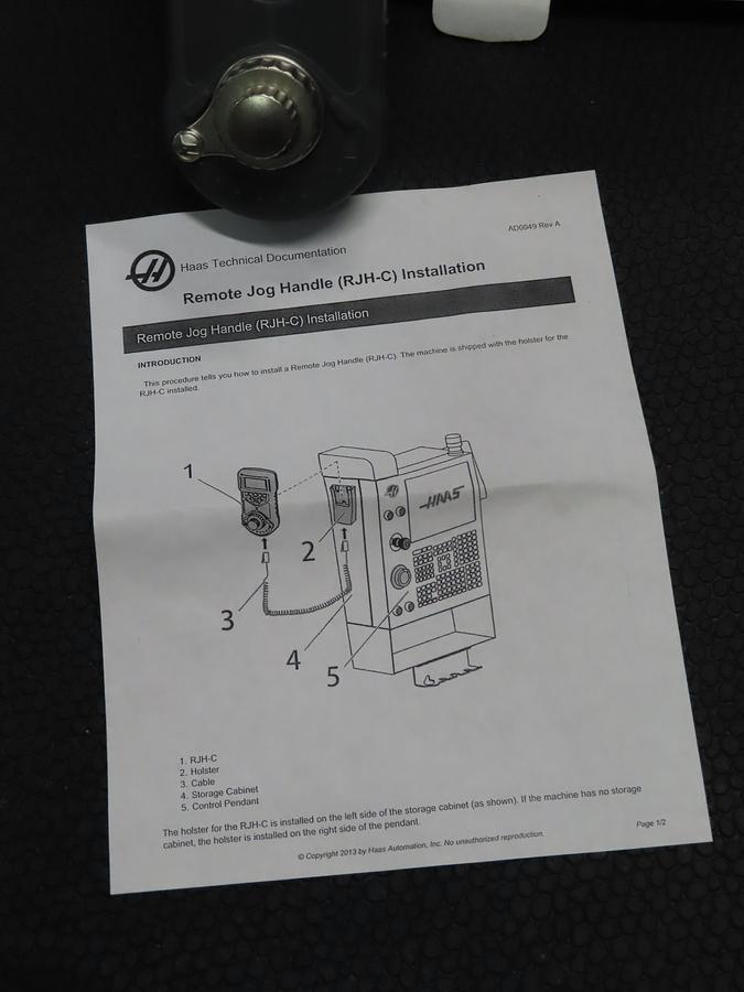 Used Haas CNC Automation Remote Handle + Handwheel cable, Model: 30-1069B 