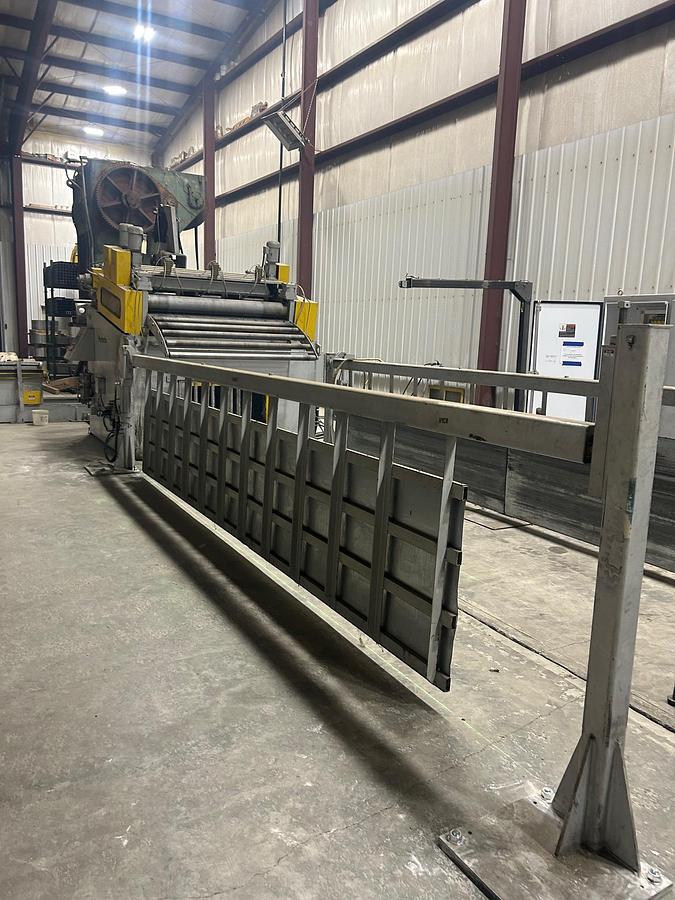 Used 30000 lb. Perfecto #RS30-7272 / 55-72-7, coil feed line, 72" W x .218" stock, 72" OD, 19"-24" ID