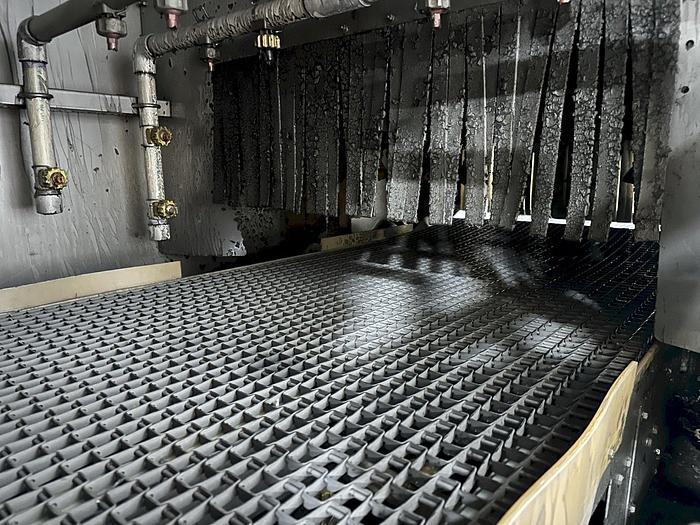 Used 3 STAGE X 36" X 18" WALSH MODEL #AOE286 STEEL MESH-BELT PASS-THROUGH STAINLESS WASHER