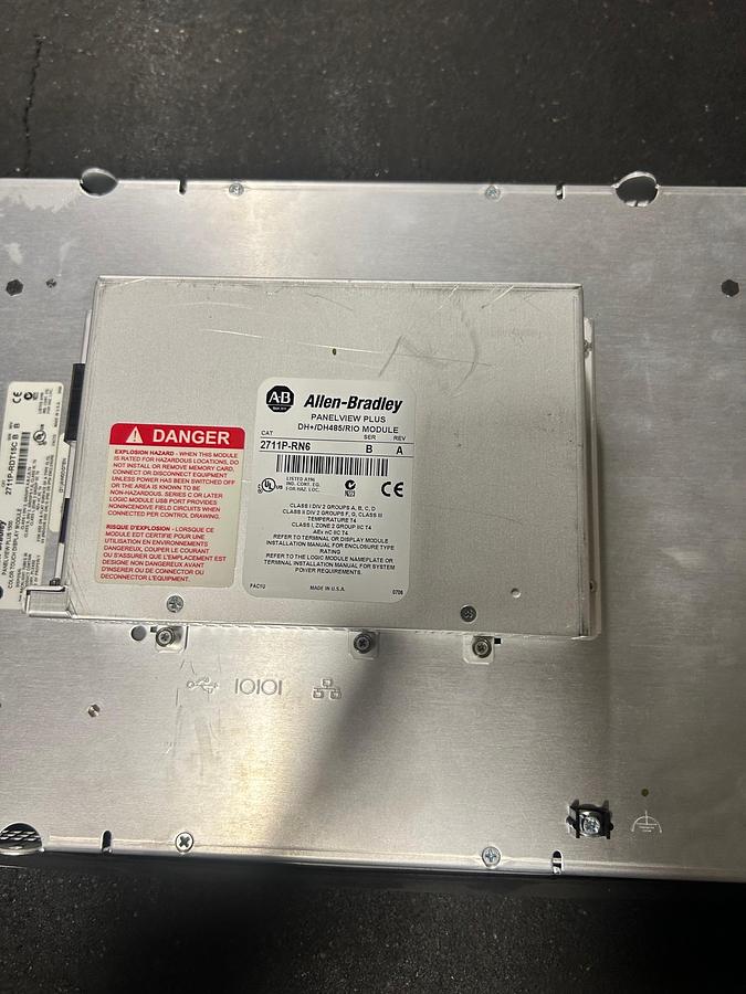 Used Allen Bradley Panelview Plus 1500, Cat 2711P-RDT15C Ser. B, Rev. B