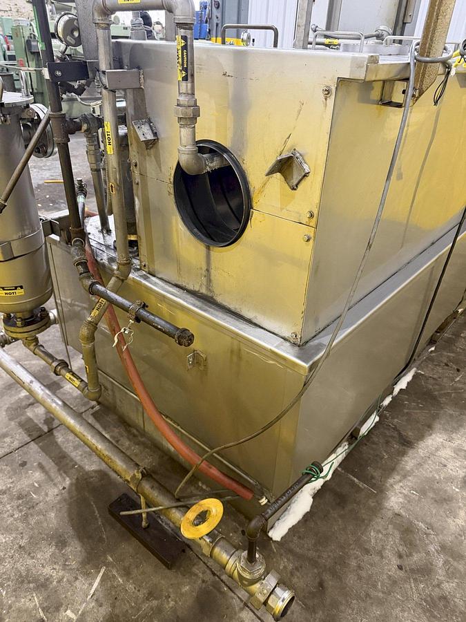 Used 2018 JENFAB STAINLESS MODEL #LJ 19" ROTARY DRUM WASH / RINSE / DRAY PARTS WASHER SYSTEM 