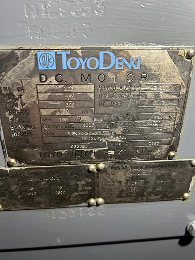 125 KW / 167 HP Toyo Denki DC Motor