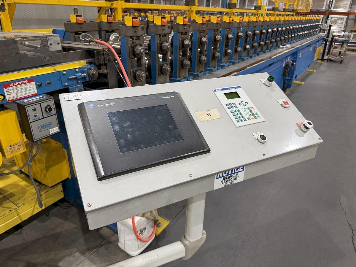 Used 30 STAND X 1.5" RLM (NEW 2003) ROLLFORMER LINE TOOLED FOR GUTTER , 20" ROLL SPACE: