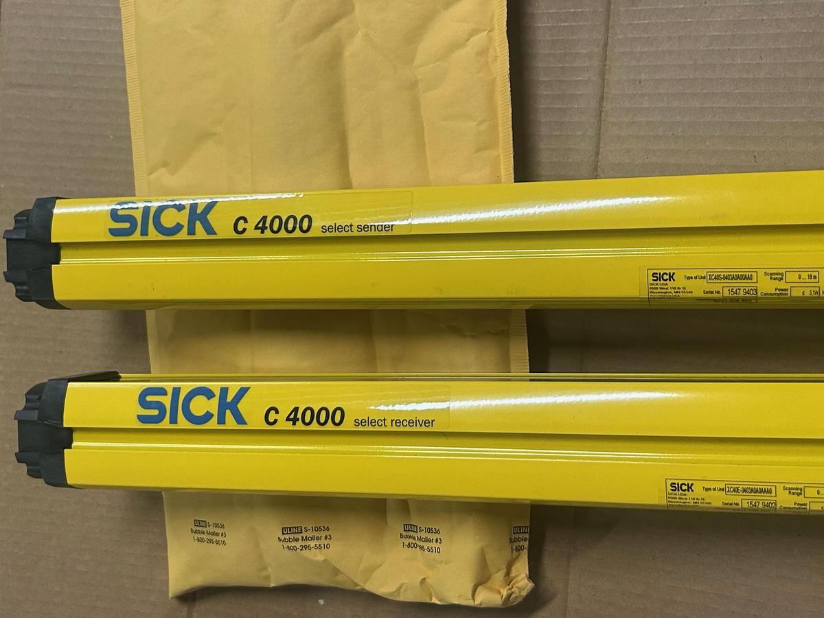 Sick C4000, Select Receiver & Sender, Model: XC40S-0403A0A00AA0 & XC40E-0403A0A00AA0