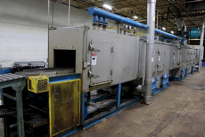Used 4-Stage Continental Equipment Corp Gas Heat Stainless Steel Conveyor Washer w/ 18" X 15" H Opening