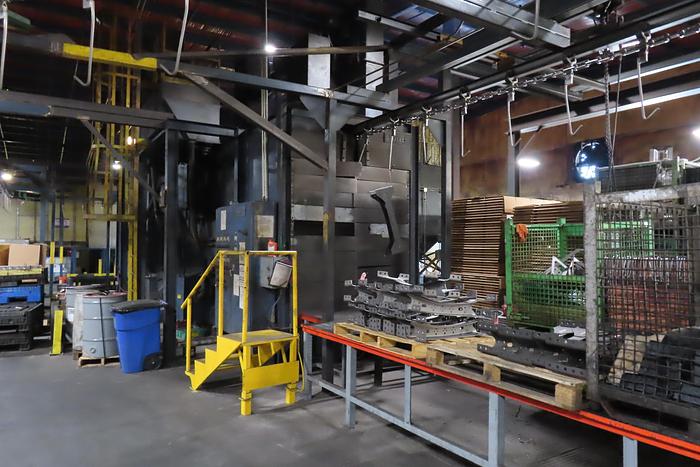 Used Blastec 8-wheel descaling machine  Pass Thru Type Shot Blaster  