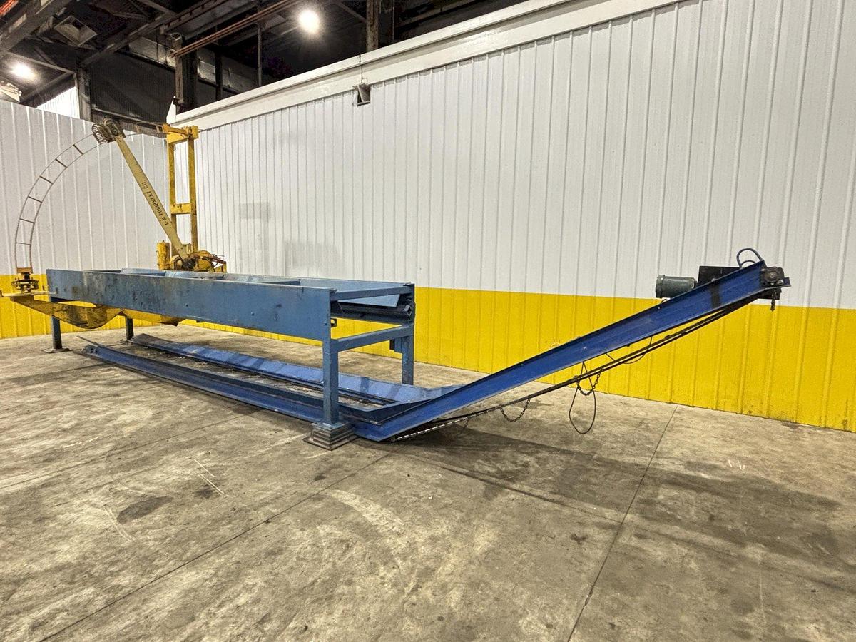 Used 15 HP L&M EQUIPMENT MODEL #HMPC-7-24 CROSS CUT BUNDLE TRAVELING ARCH WOOD BUNDLE SAW WITH CONVEYOR