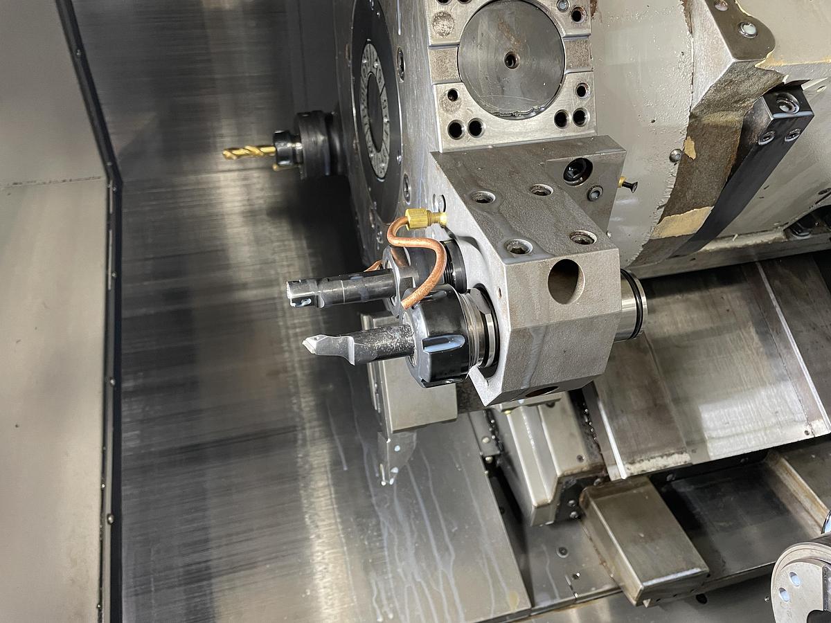 Used 2018 Tsugami Model: M08SY-II 5-Axis CNC Lathe Edge Technologies Rebel V-65 Bar Feeder