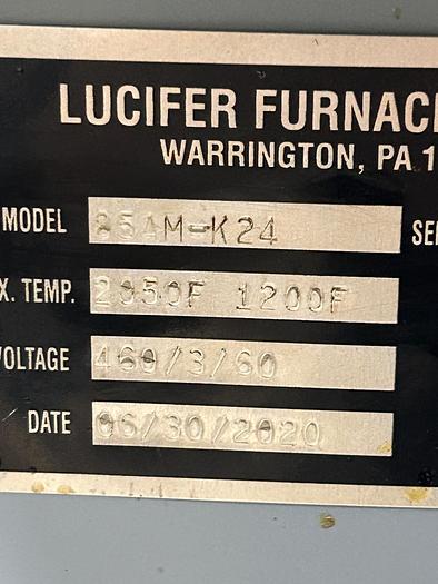 Used Lucifer Furnaces Dual Chamber Electric Furnace, Model: 85AM-K24
