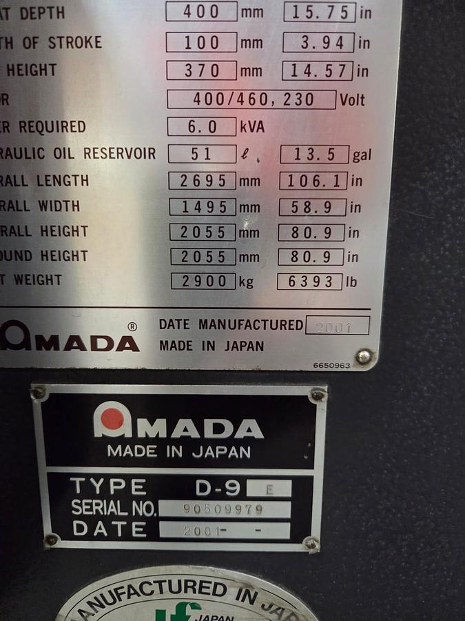 Used Amada RG-50 CNC Press Brake (2001)