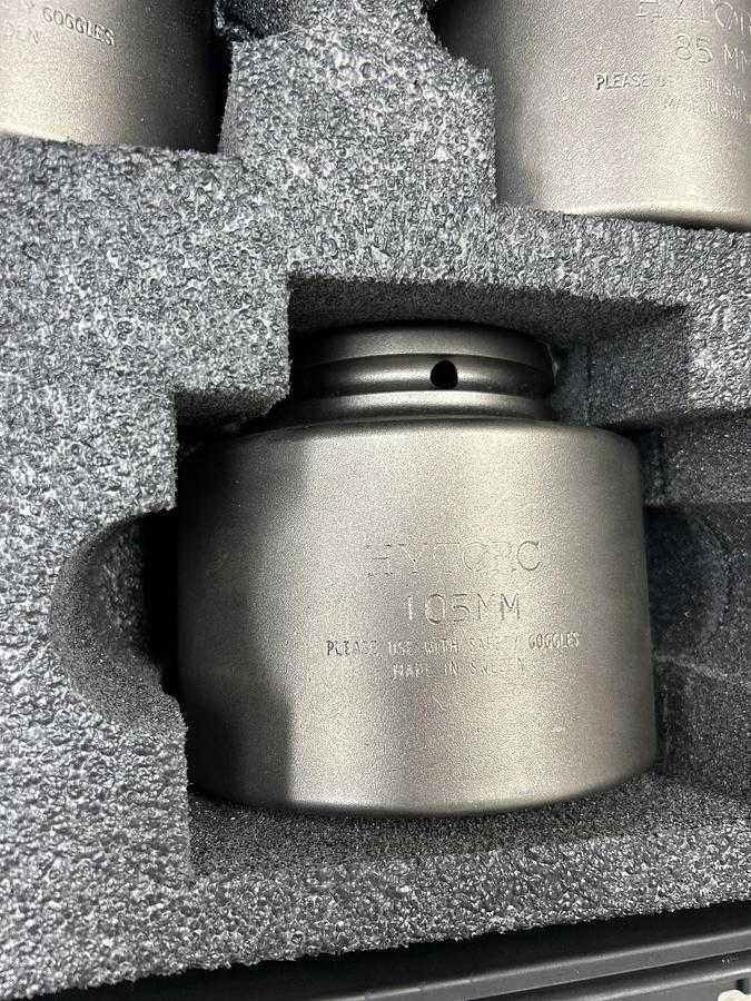 Used Hytorc 1-1/2" Drive Metric Socket Set - Size 60mm to 105mm