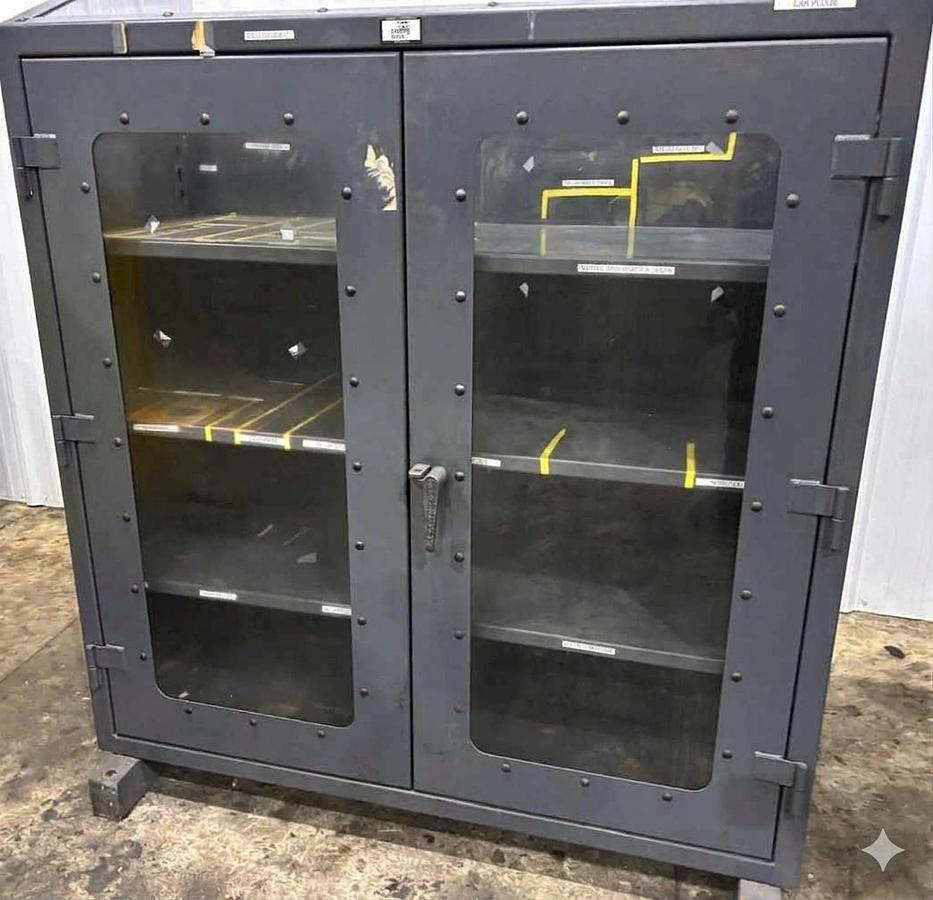 Used STRONGHOLD MODEL #55-LD-243-BL-SL-SRPG HEAVY DUTY CABINET W/ SEE-THROUGH DOORS