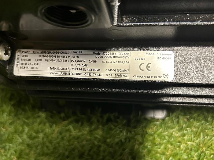 GRUNDFOS  CM5-3 A-R-A-V-AQQV O-A-A-N Multistage Pump, Model: A-96960973-P1-1720