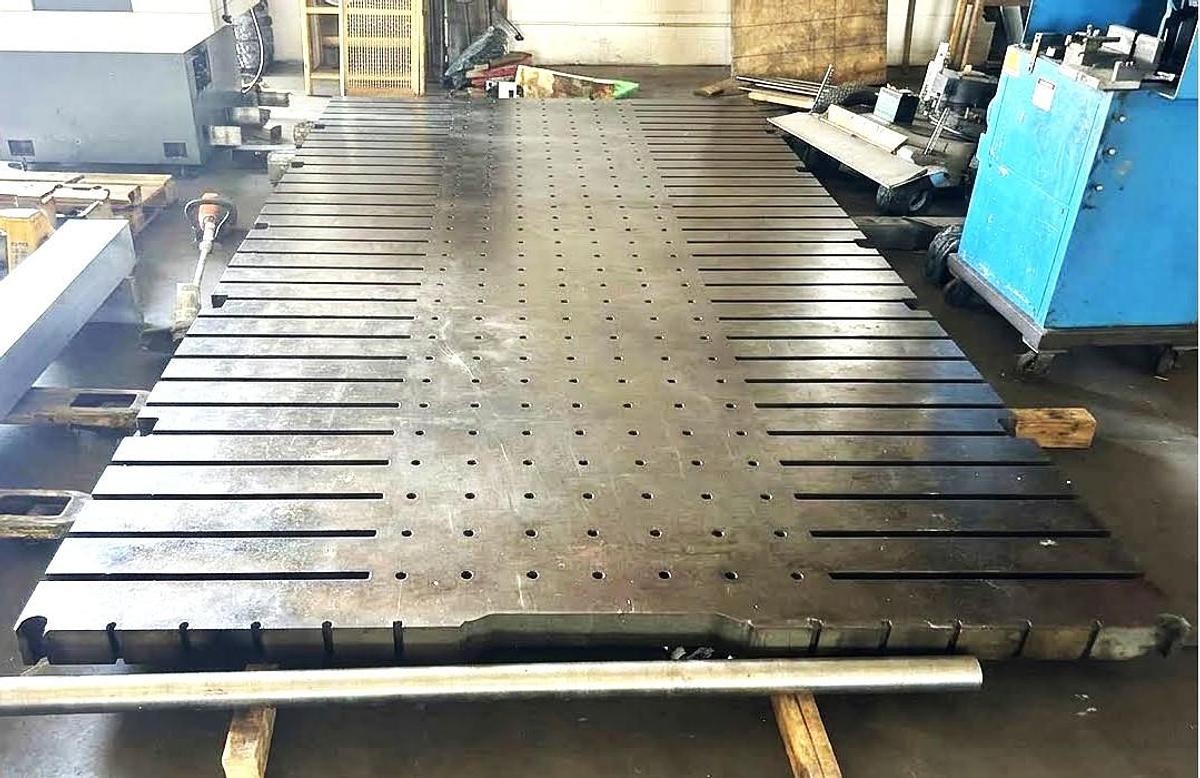 Used 240" x 120" T-Slotted Bolster Plate