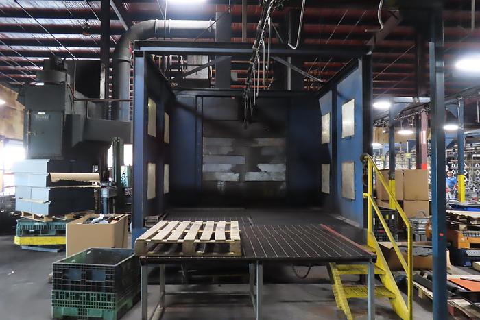 Used Blastec 8-wheel descaling machine Pass Thru Type Shot Blaster