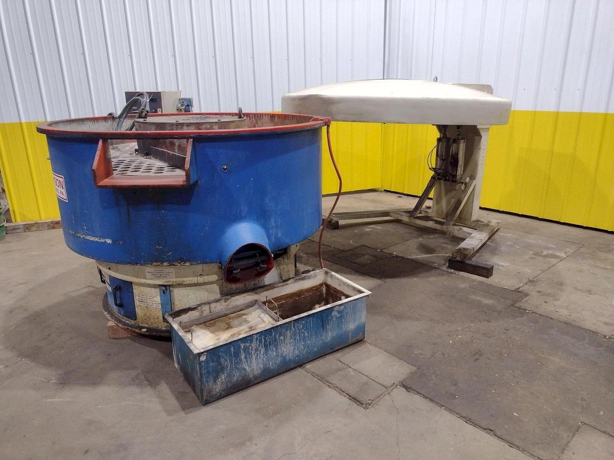 Used 16 CUBIC FOOT ROYSON MODEL #20CTVIS VIBRATORY FINISHING BOWL DEBURRING