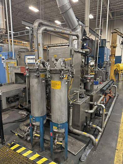 Used 3-Stage Ransohoff Stainless Steel Washer, 24" wide Conveyor